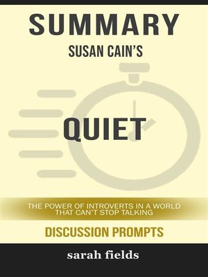 cover image of "Quiet--The Power of Introverts in a World That Can't Stop Talking" by Susan Cain